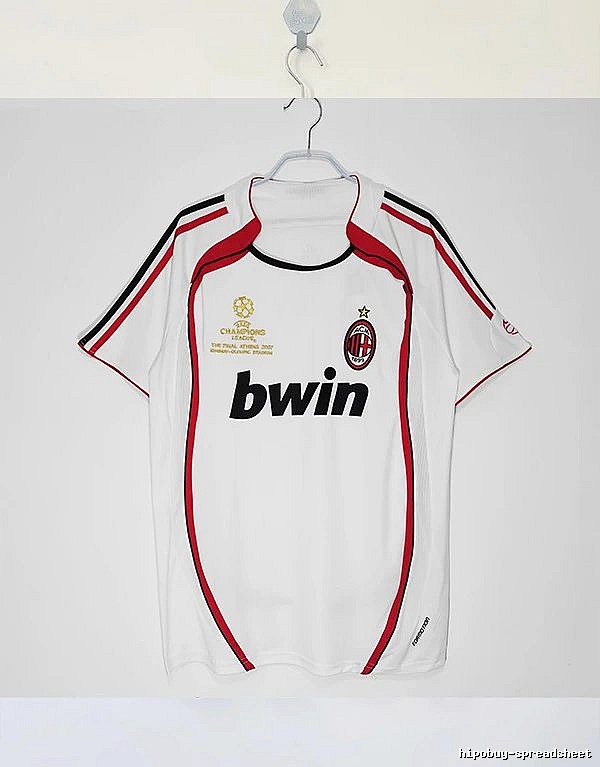 AC Milan Compact Retro soccer jersey Red Black Striped for Smart Casual Looks