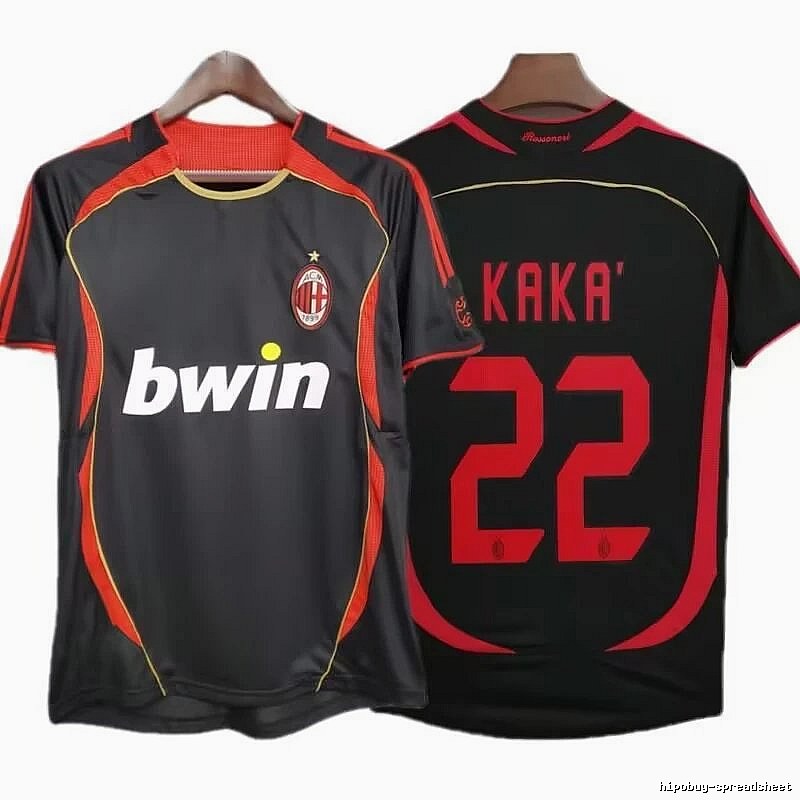 AC Milan Compact Retro soccer jersey Red Black Striped for Sport-Inspired Styling
