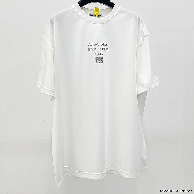 Acne Studios 2090-80 White Style Ac908066 Stockholm Logo T-Shirt Downtown Style