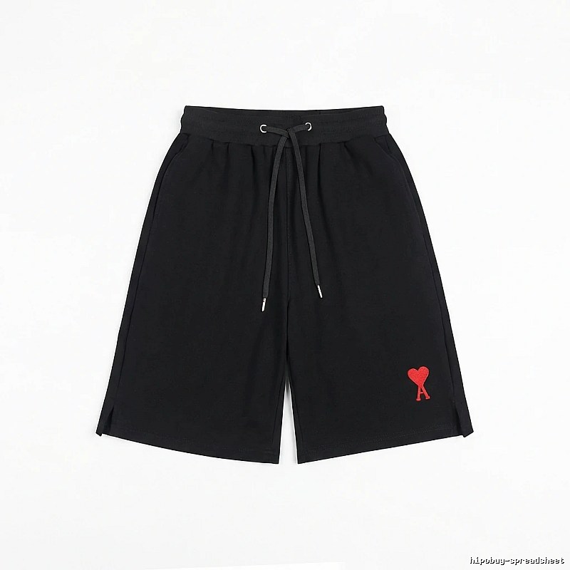 AMI Embroidered Love Heart Casual Shorts