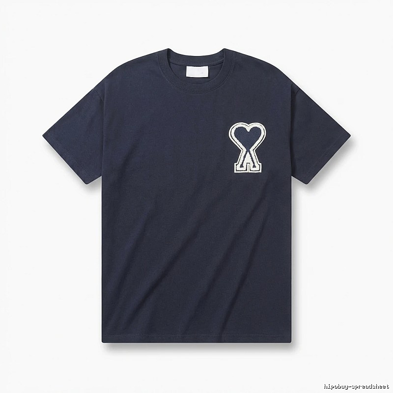 AMI Love Embroidery Simple Style T-shirt
