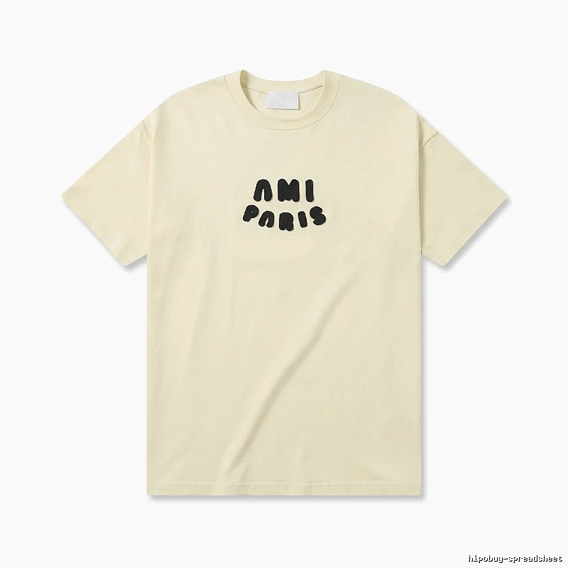 AMI Paris Casual Style Off-White T-shirt