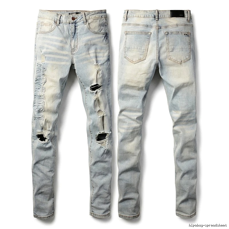 AMI Ripped Trendy Brand Jeans