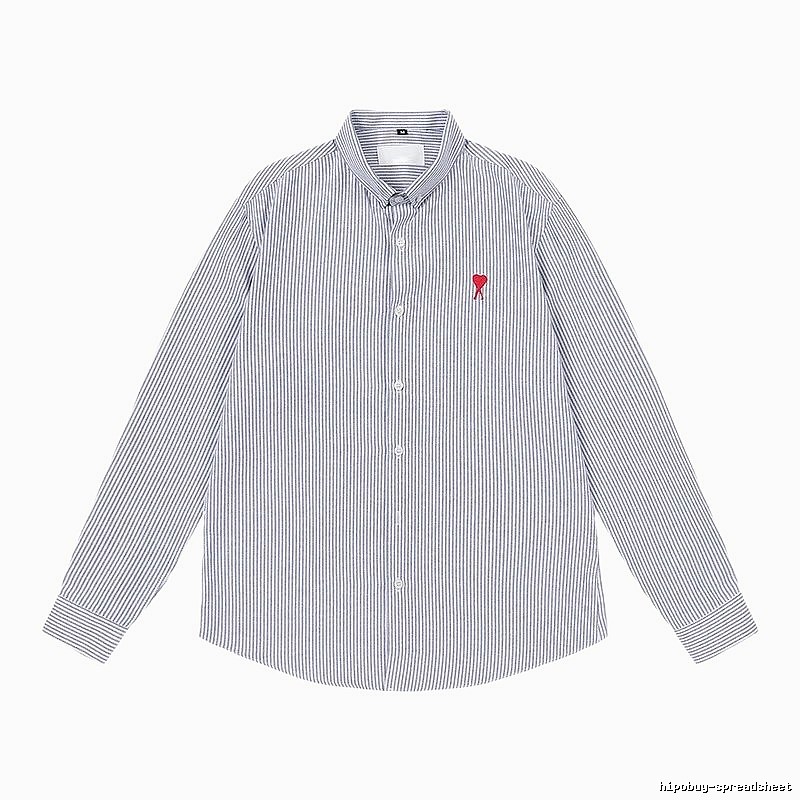 Ami striped minimalist style shirt