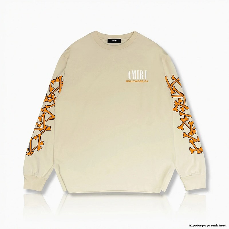 AMIRI Bone Pattern Trendy Cool Beige Sweatshirt