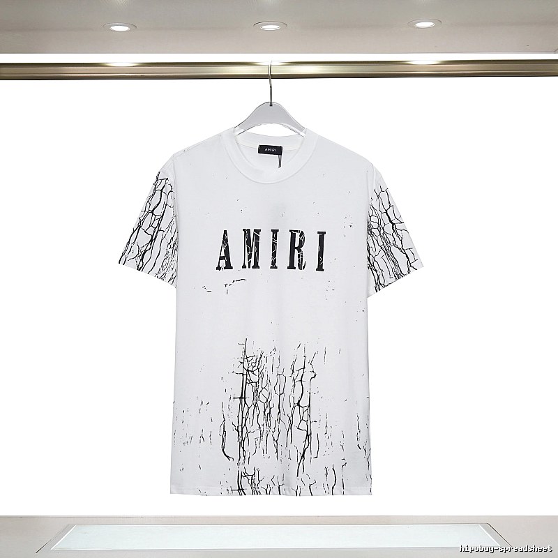 Amiri Easy Match Graphic T-shirt White Blue Amiri for Everyday Use
