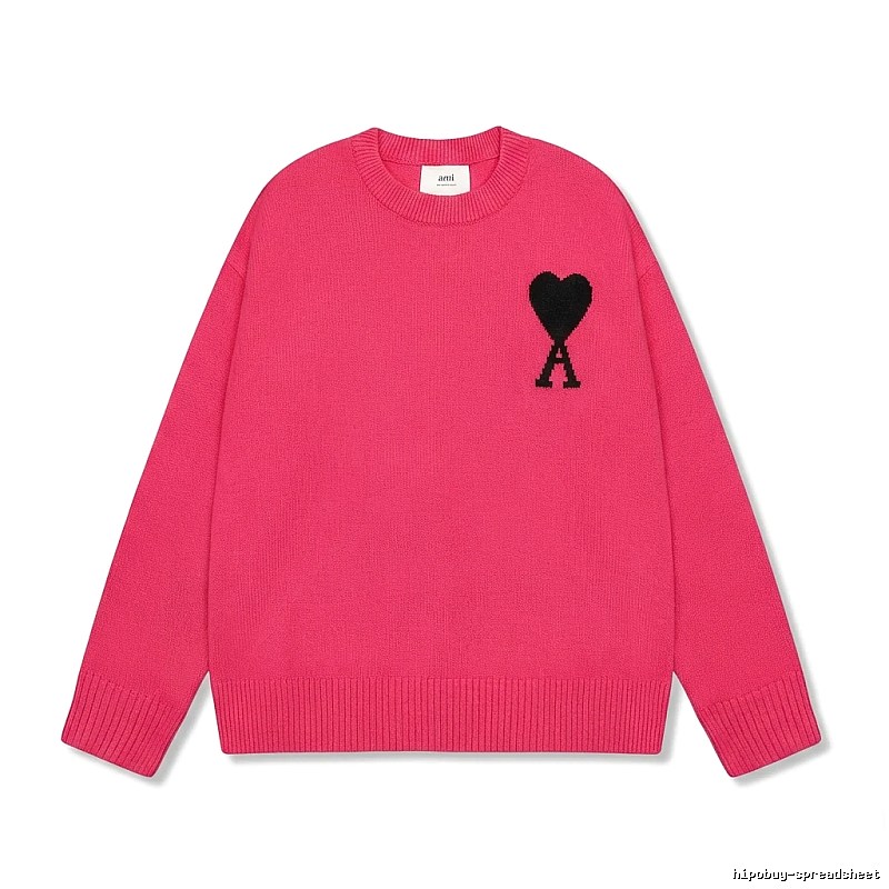 AMIRI Love Trendy Cool Rose Red Sweater