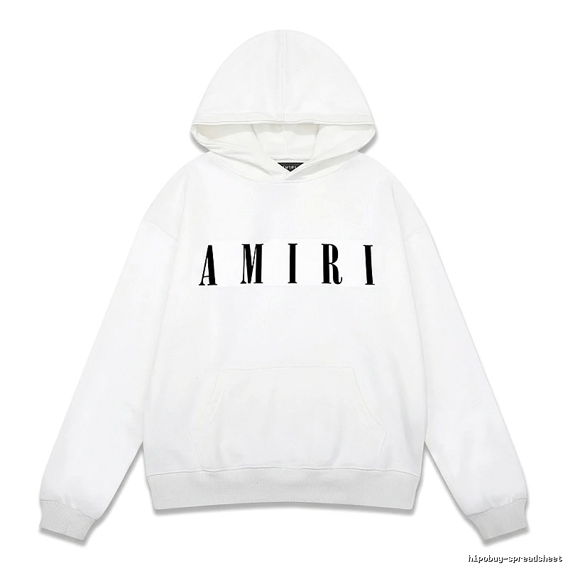 AMIRI minimalist style white hoodie