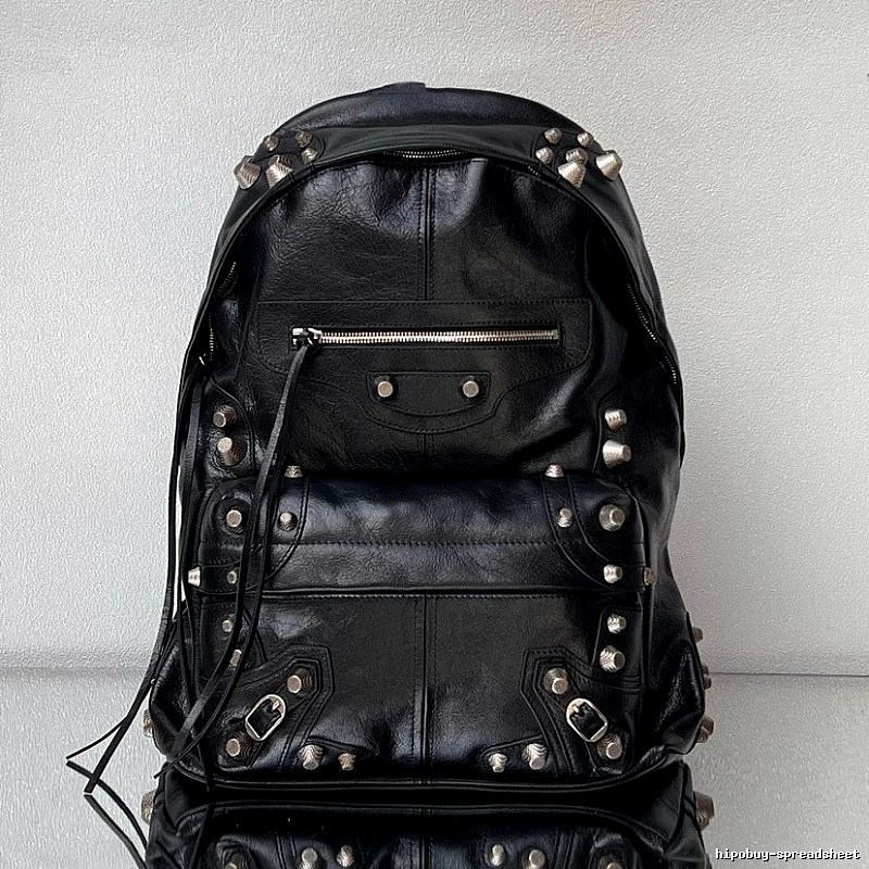 Balenciaga Backpack with Black Studded Leather Backpack for Daily Rotation
