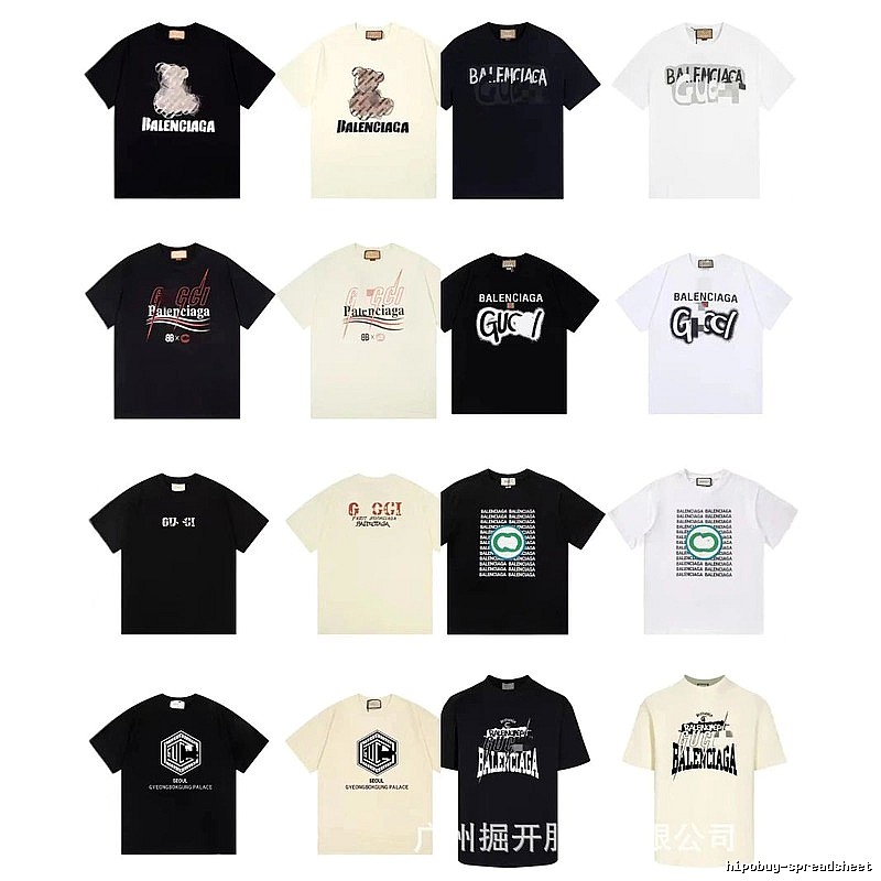 Balenciaga Co-branded Trendy Street Style Multi-color Short-sleeve T-shirt