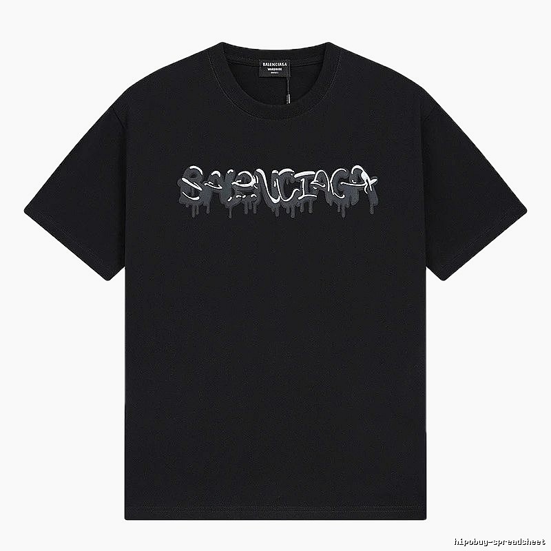 Balenciaga graffiti-style black T-shirt