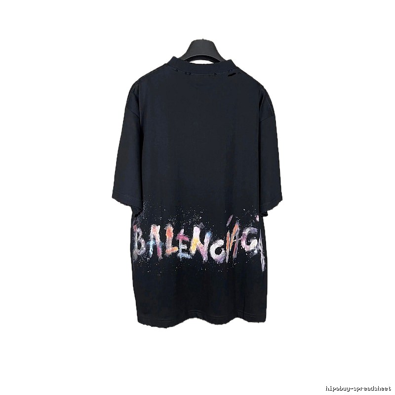 Balenciaga graffiti-style black T-shirt