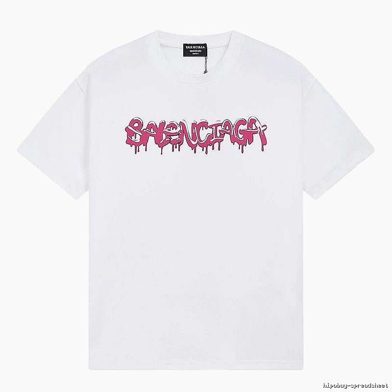 Balenciaga graffiti-style white T-shirt