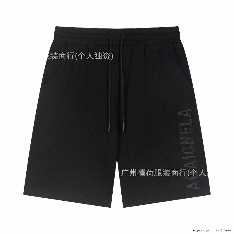 Balenciaga minimalist style black shorts