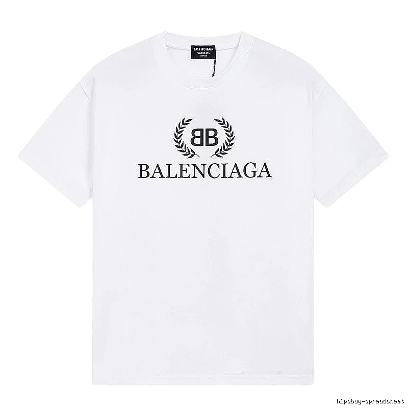 Balenciaga Printed Simple White T-shirt
