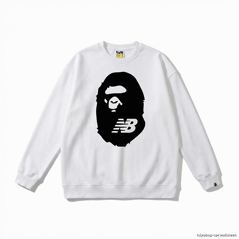 Bape Ape Head Classic White Sweatshirt