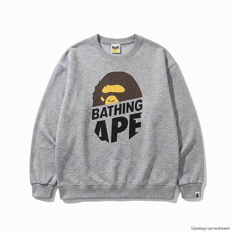 Bape Ape Head Grey Sweatshirt