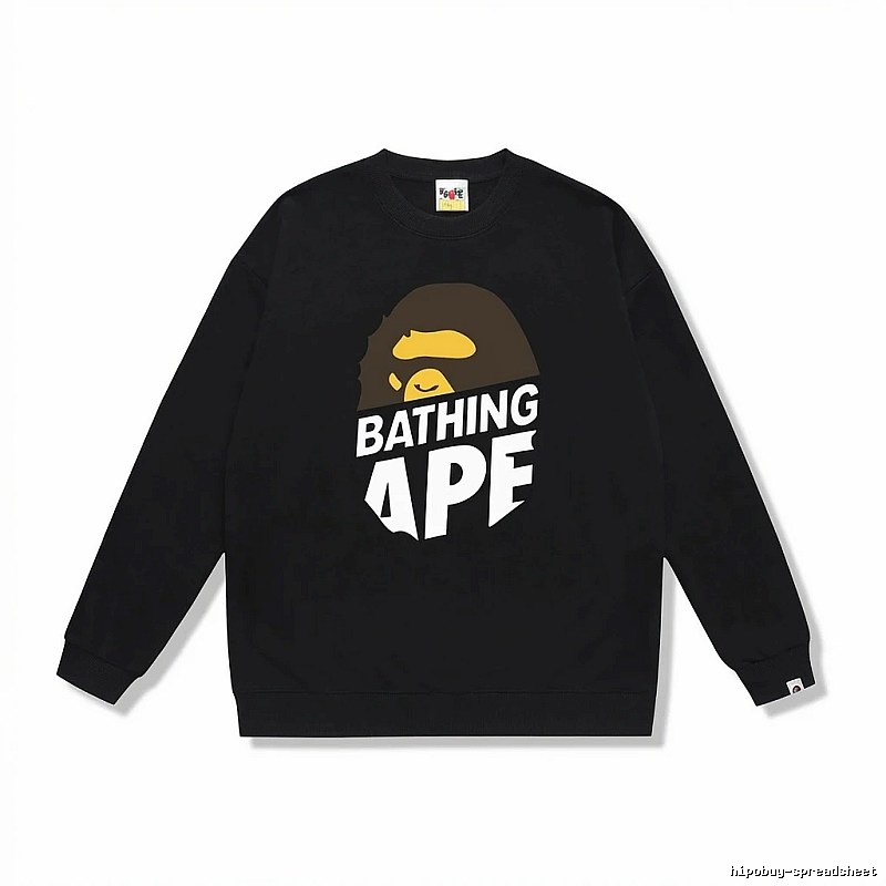 Bape Ape Head Trendy Cool Black Sweatshirt