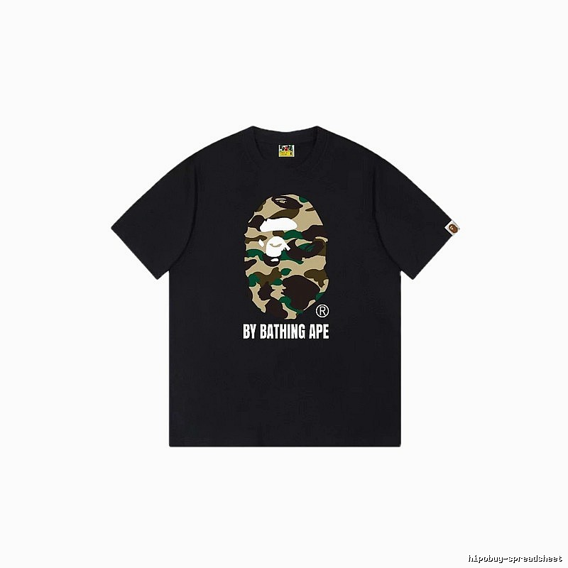 Bape camouflage style black T-shirt