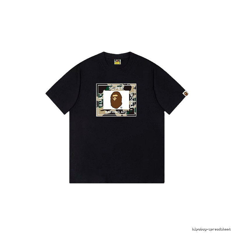 Bape camouflage style black T-shirt