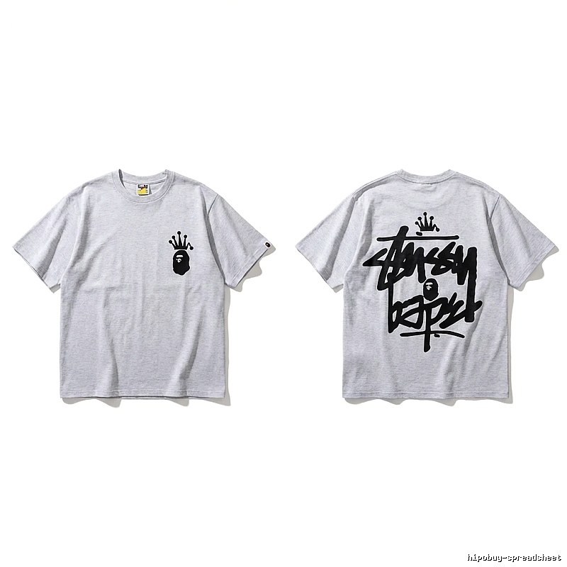 Bape Crown Trendy and Cool Style White T-shirt