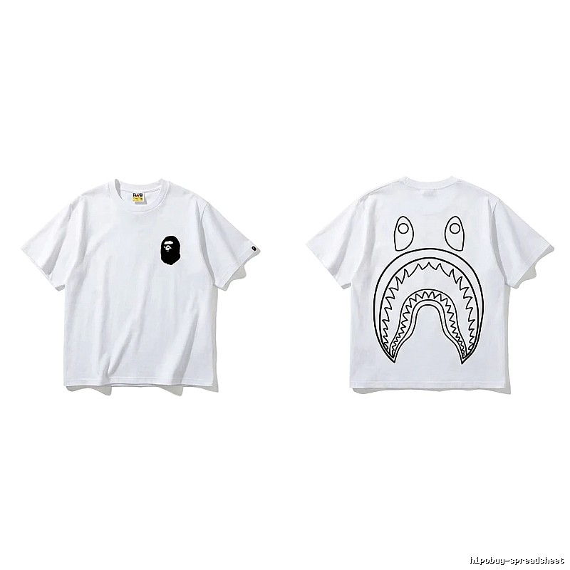 Bape Shark Series Simple White T-shirt