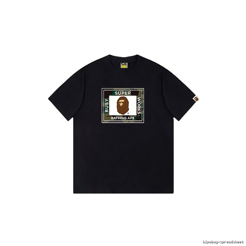 Black T-shirt with Bape ape head print