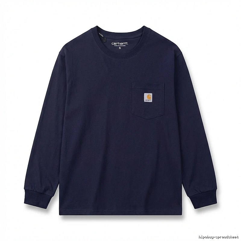 Carhartt simple and casual style navy long-sleeve