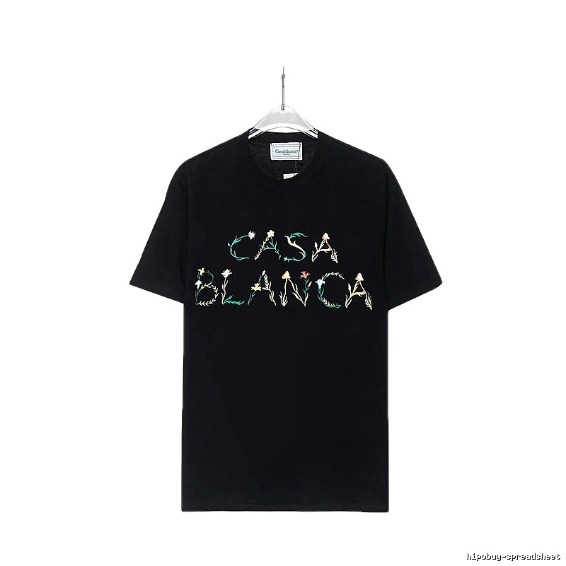 Casablanca Floral Style Black T-shirt