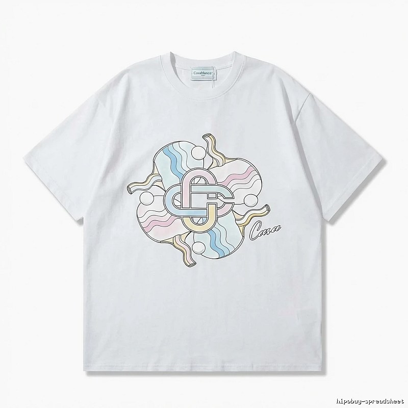 Casablanca Print Trendy White T-shirt