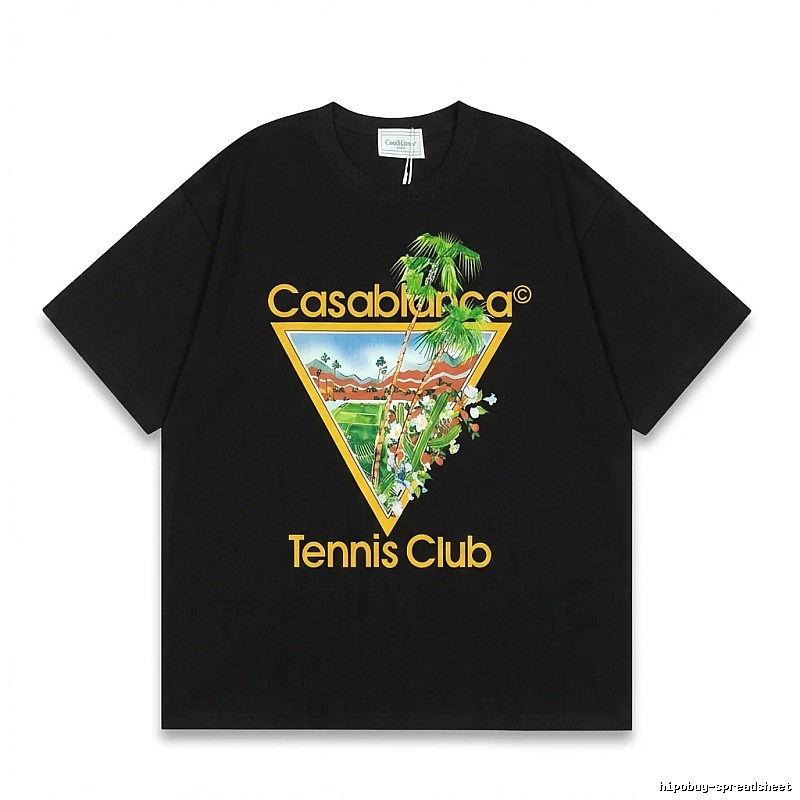 Casablanca Printed Casual Black T-shirt