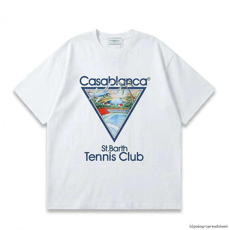 Casablanca Printed Casual White T-shirt