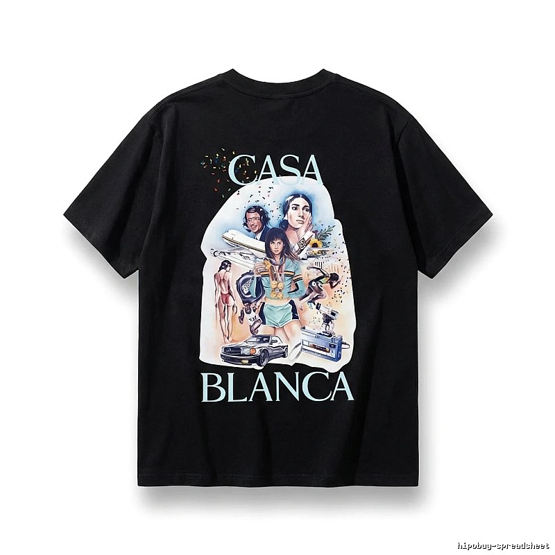 Casablanca retro style black T-shirt