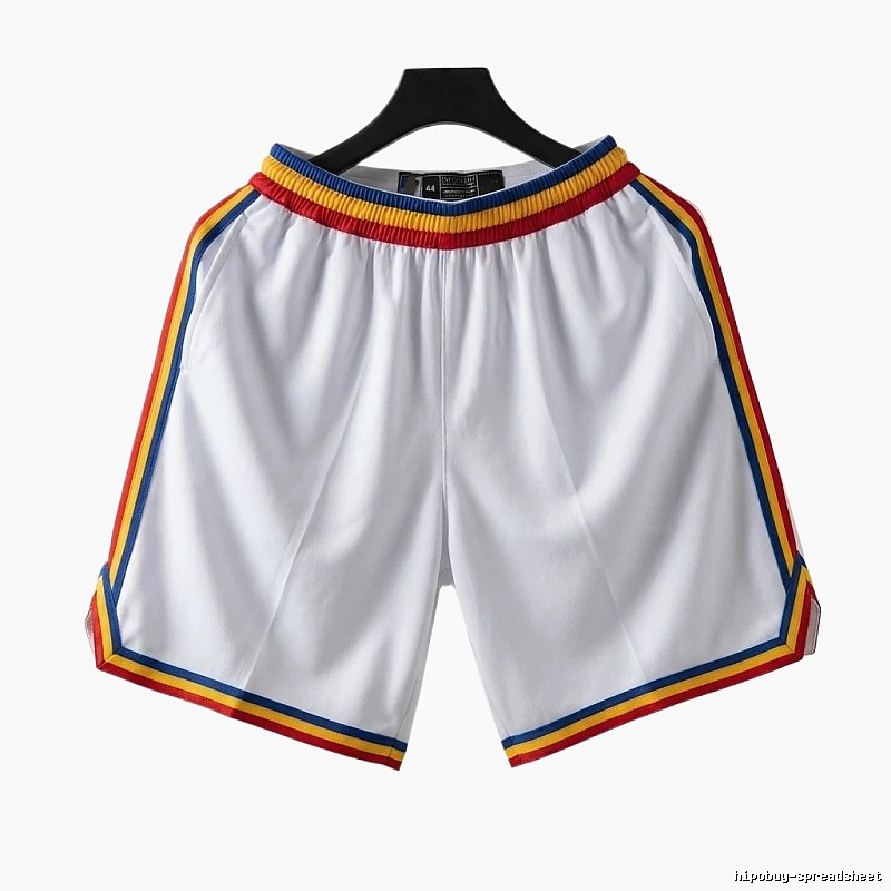 Curry series retro-style white shorts