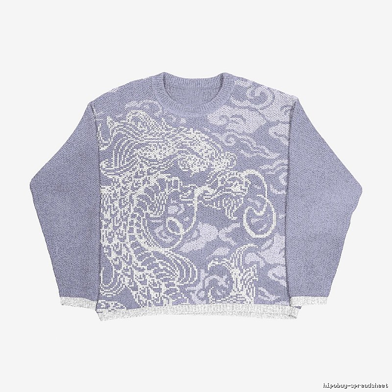 Daily Anime graphic sweater Black Knit Top with Visual Detail