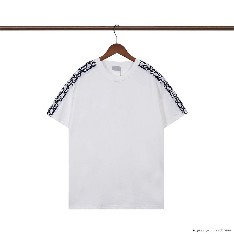Dior Monogram Logo Tape Casual White T-Shirt