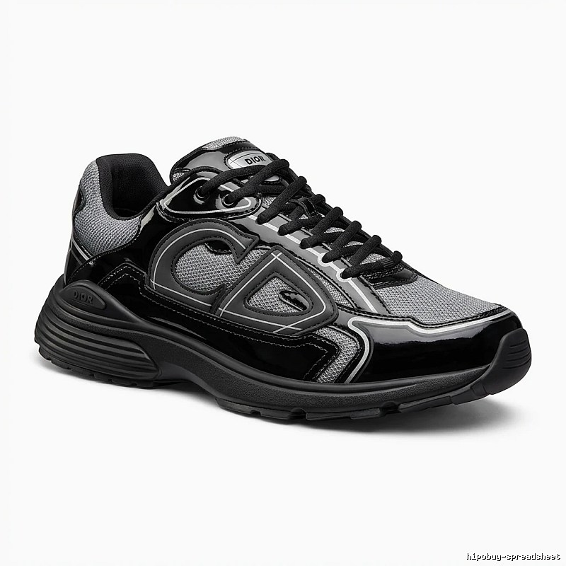 Dior retro-style black and grey sports shoes
