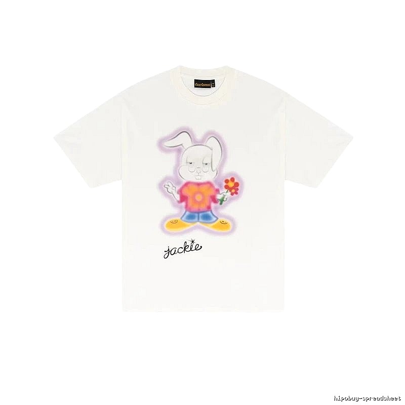 DREW Cartoon Rabbit Street Style Off-white T-shirt