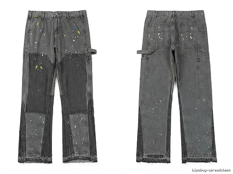 Gallery Dept. Stitched Graffiti Style Grey Pants