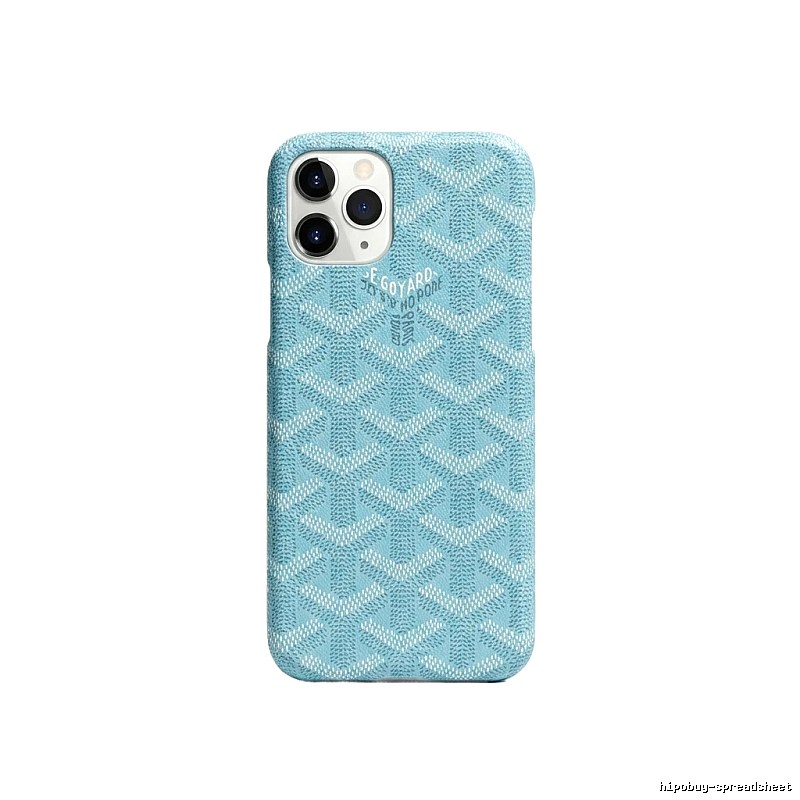 Geometric-style iPhone blue case of trendy brand
