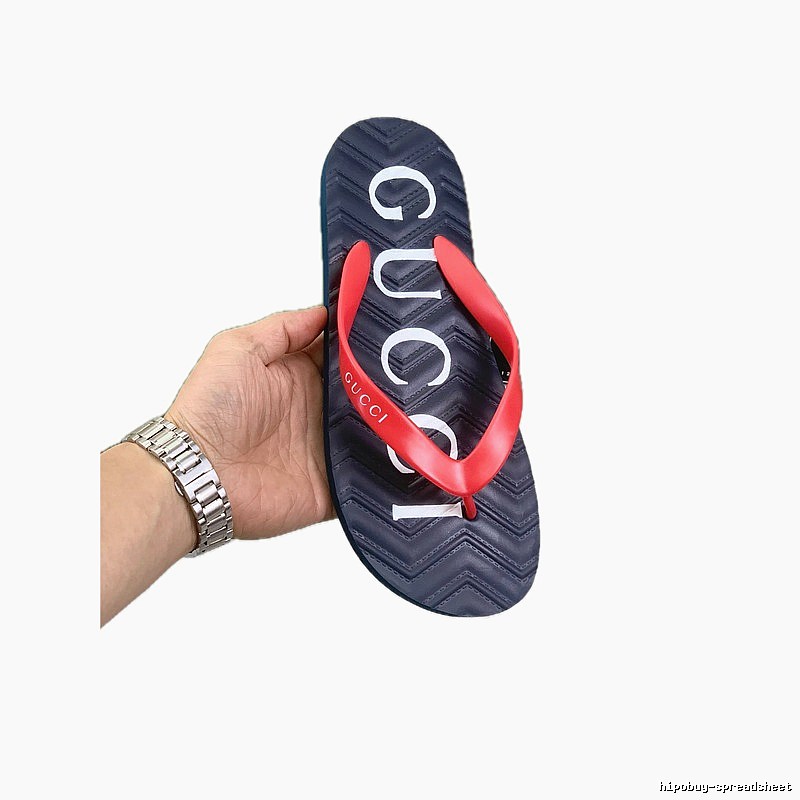 Gucci Letter Print Casual Color-block Flip-flops