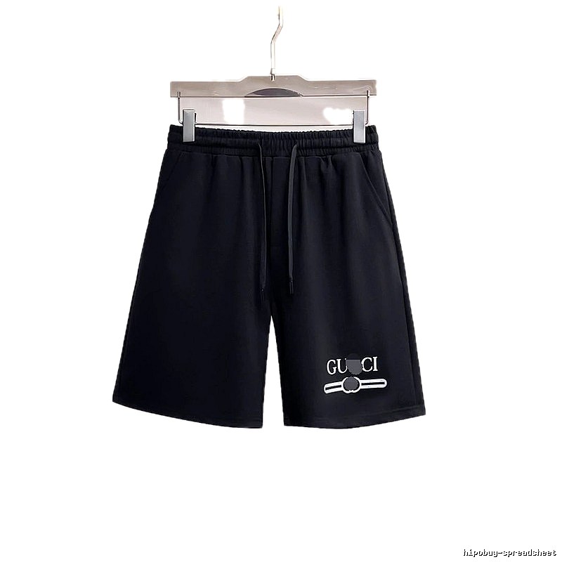 Gucci Letter Print Casual Style Black Shorts