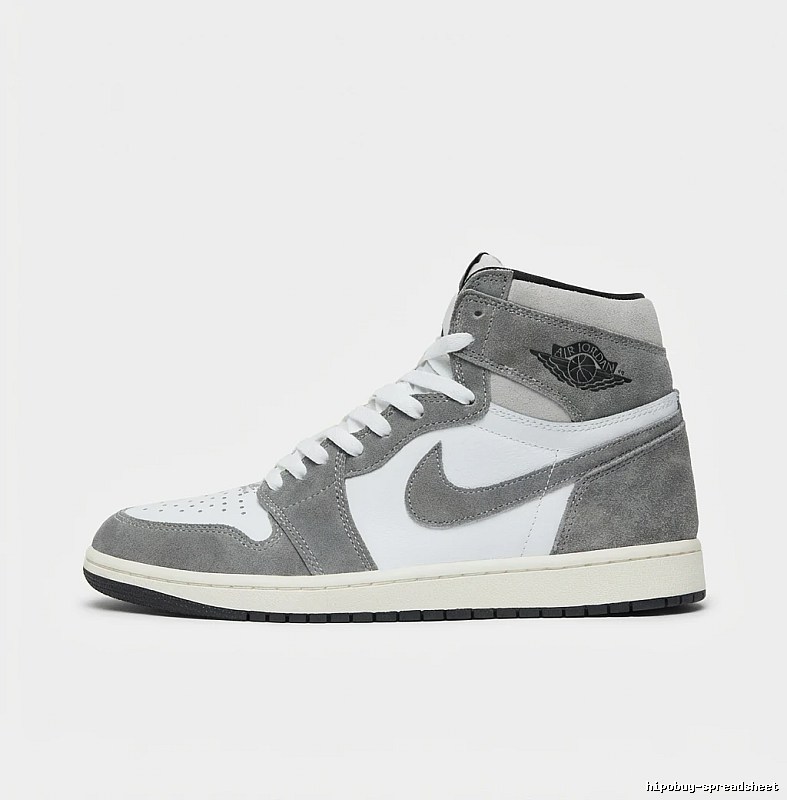 Jordan AJ1 High Top Grey, White and Silver Shoes