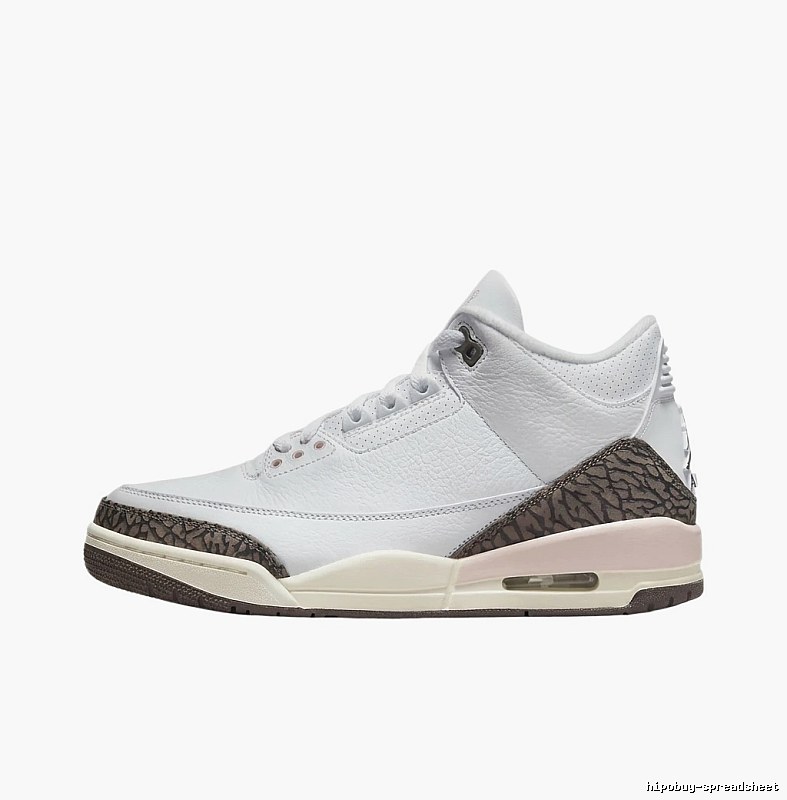 Jordan AJ3 Retro Style White and Brown Shoes