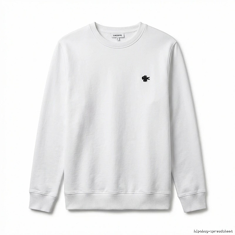 Lacoste simple style white sweatshirt