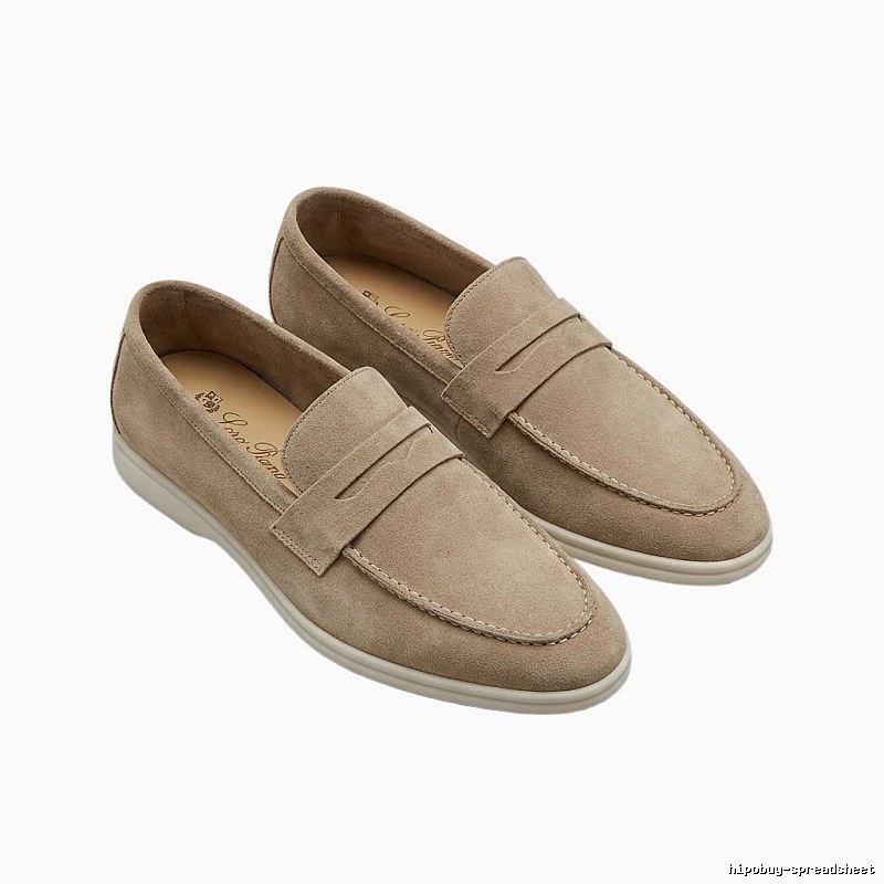 Loro Piana casual style beige leather shoes