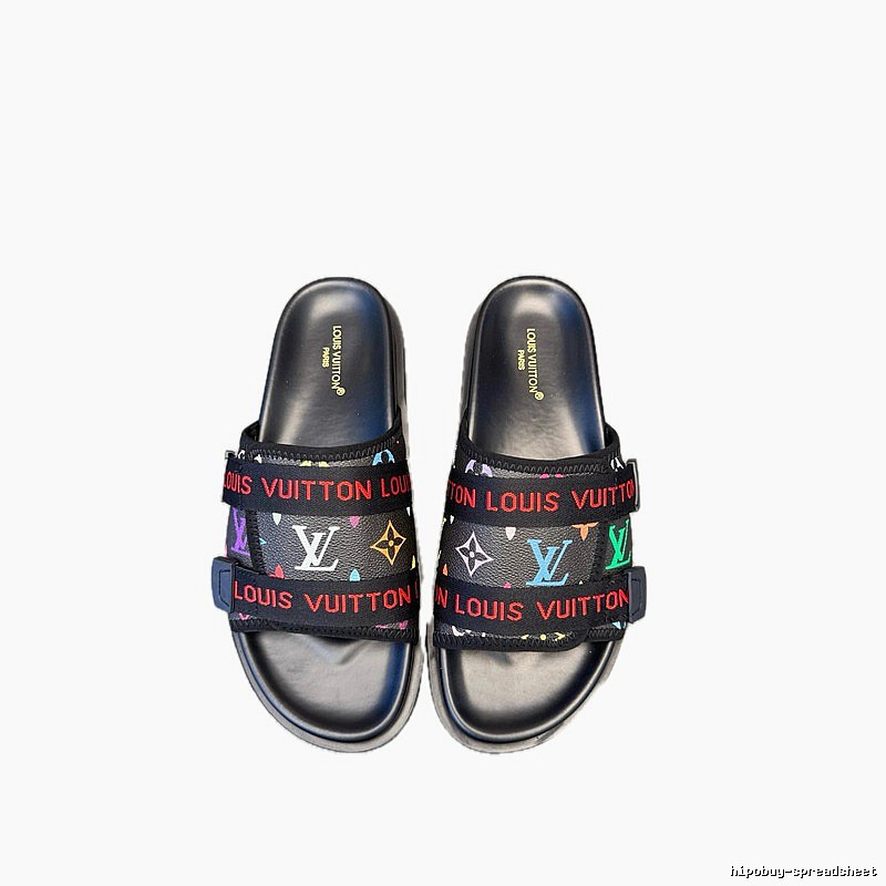 Louis Vuitton Classic Monogram Trendy Colorful Slide Sandals