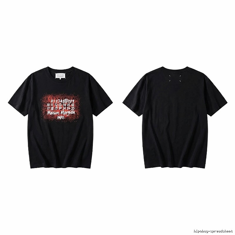 Maison Margiela Printed Style Black T-shirt