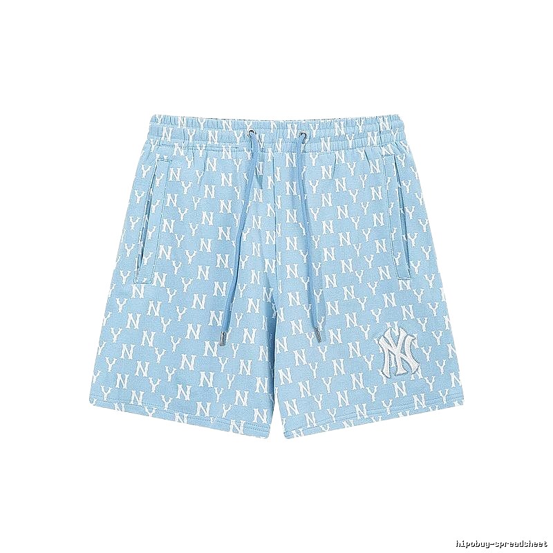 MLB full-print style light blue shorts