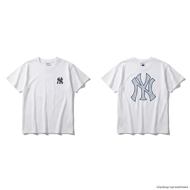MLB NY Series Simple Style White T-shirt